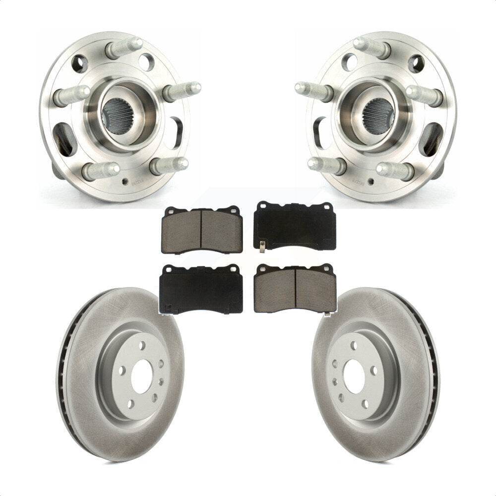 Hub Bearing Assembly Coat Brake Rotor Pad Front Kit For Buick Regal Cadillac XTS