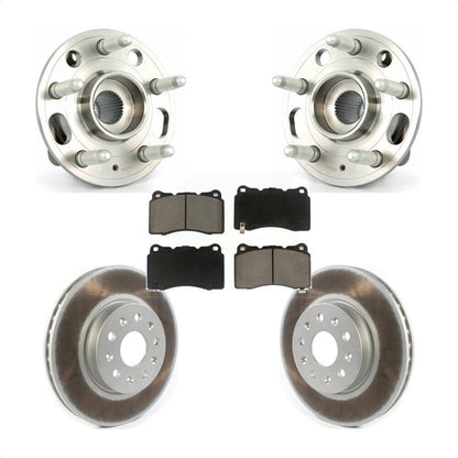 Hub Bearing Assembly Coated Disc Brake Rotor And Pads Front Kit For Cadillac CTS