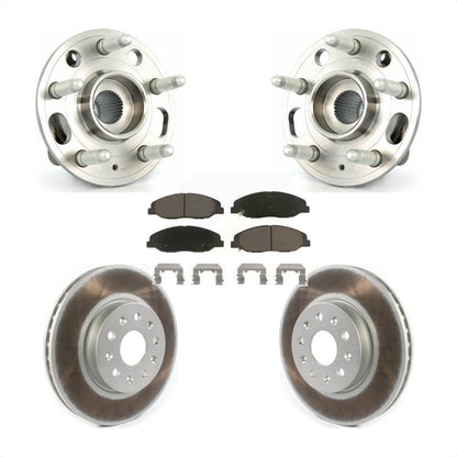 Hub Bearing Assembly Coated Disc Brake Rotor And Pads Front Kit For Cadillac CTS