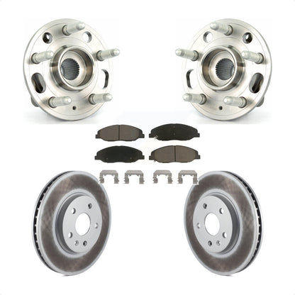 Hub Bearing Assembly Coated Disc Brake Rotor And Pads Front Kit For Cadillac CTS