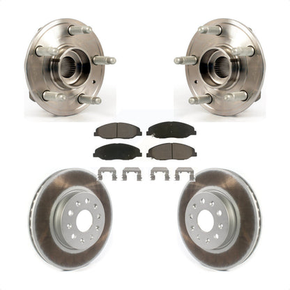 Hub Bearing Assembly Coated Disc Brake Rotor And Pads Front Kit For Cadillac CTS