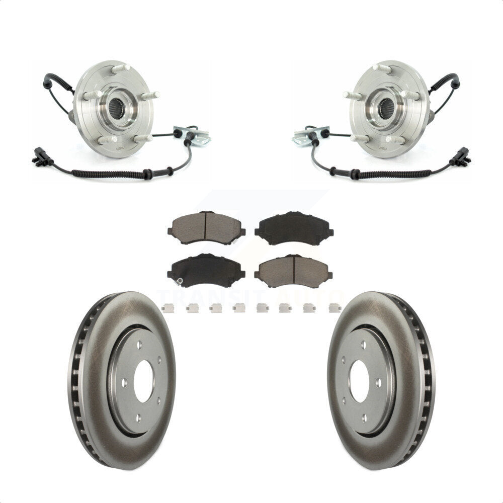 Hub Bearing Coat Brake Rotor Pad Front Kit For Dodge Grand Caravan Chrysler Town