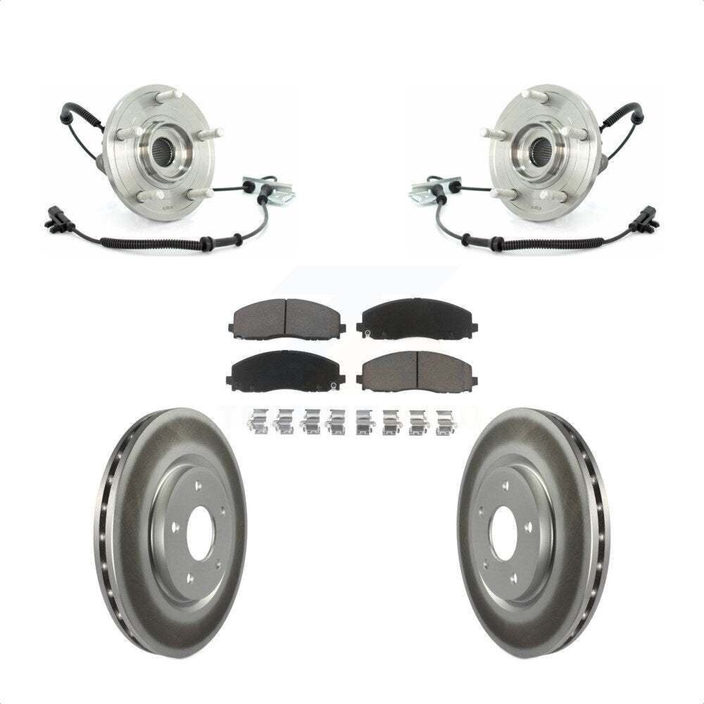Hub Bearing Assembly Coated Disc Brake Rotor Pad Front Kit For Volkswagen Routan