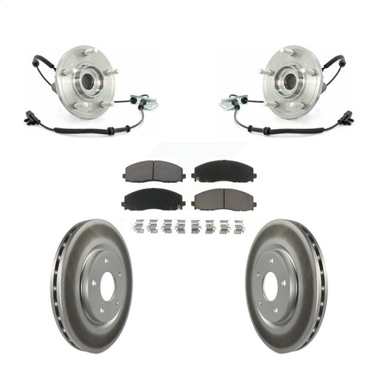 Hub Bearing Assembly Coated Disc Brake Rotor Pad Front Kit For Volkswagen Routan