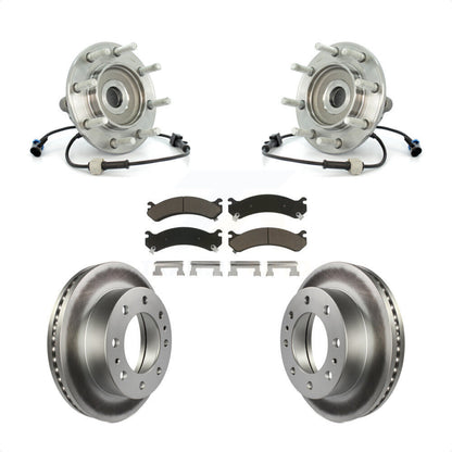 Hub Bearing Coat Brake Rotor Pad Front Kit For Chevrolet GMC Sierra 3500 Classic