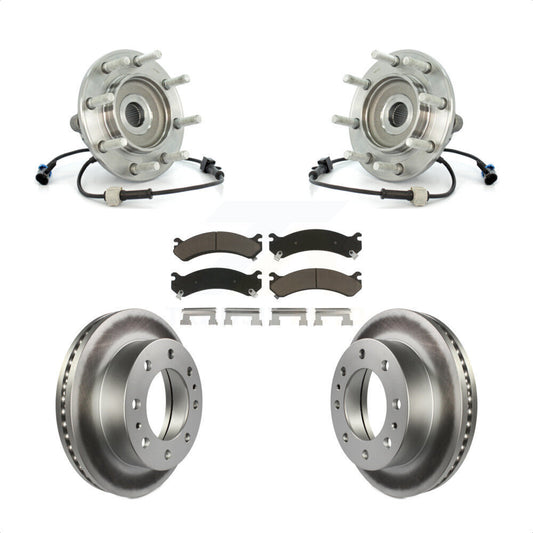 Hub Bearing Coat Brake Rotor Pad Front Kit For Chevrolet GMC Sierra 3500 Classic