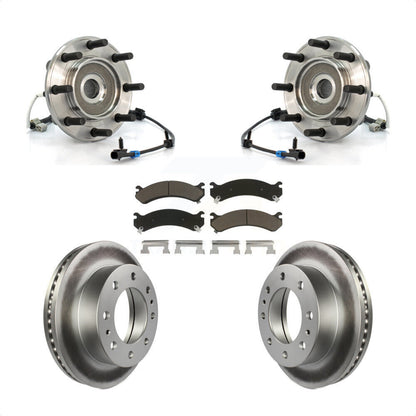 Hub Bearing Coat Brake Rotor Pad Front Kit For GMC Sierra 3500 Chevrolet Classic