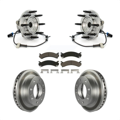 Hub Bearing Coat Brake Rotor Pad Front Kit For GMC Chevrolet Sierra 2500 HD 1500