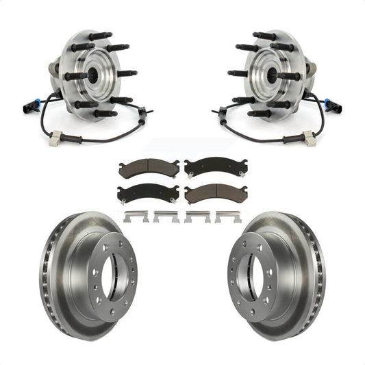 Hub Bearing Coat Brake Rotor Pad Front Kit For GMC Chevrolet Sierra 2500 HD 1500