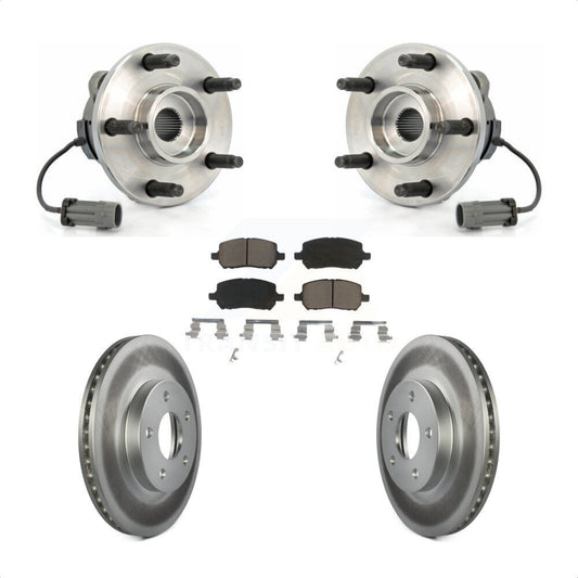 Hub Bearing Coated Brake Rotor And Pad Front Kit For Chevrolet Cobalt Pontiac G5