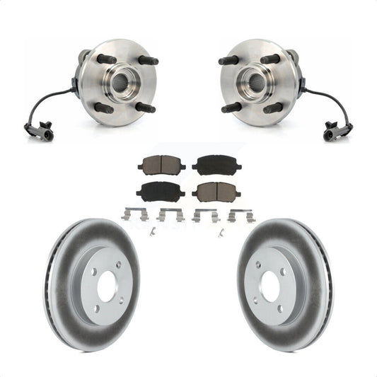 Hub Bearing Coated Brake Rotor Pad Front Kit For Chevrolet Cobalt Pontiac G5 Ion