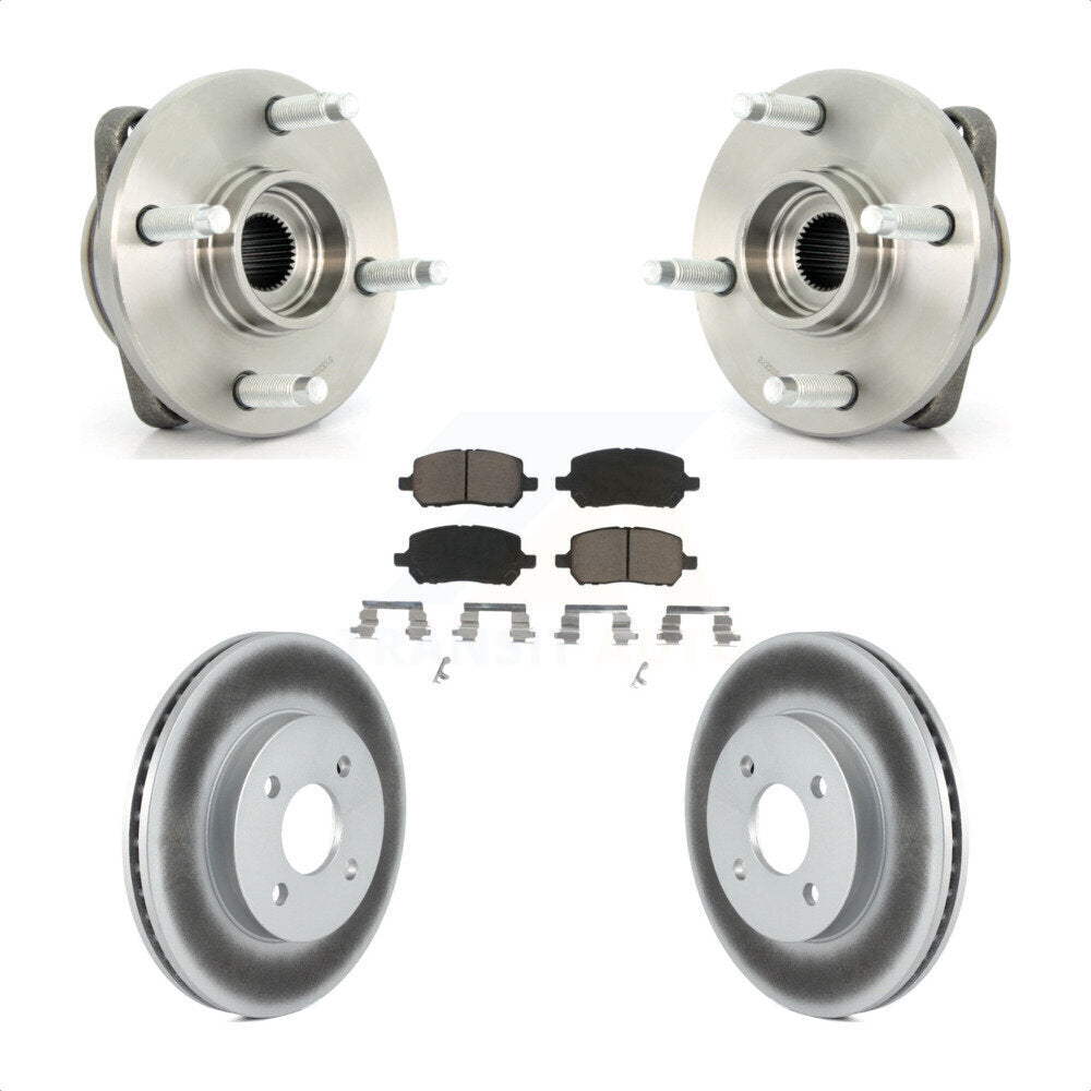 Hub Bearing Coated Brake Rotor Pad Front Kit For Chevrolet Cobalt Pontiac G5 Ion