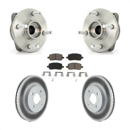 Hub Bearing Coated Brake Rotor Pad Front Kit For Chevrolet Cobalt Pontiac G5 Ion