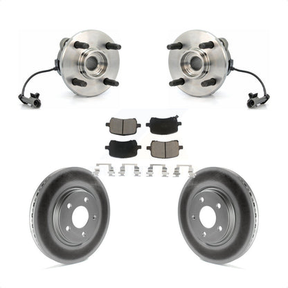Hub Bearing Coated Brake Rotor & Pads Front Kit For Saturn Ion With 4 Lug Wheels