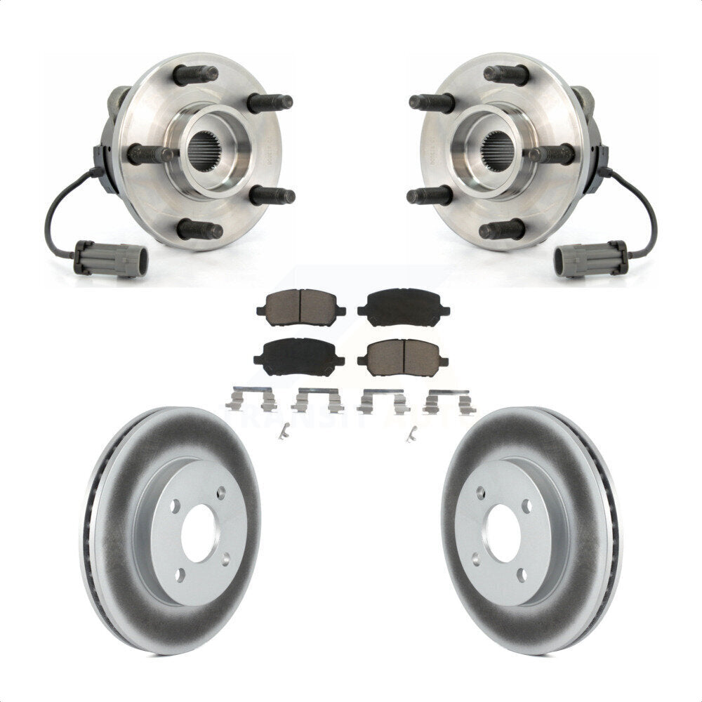 Hub Bearing Coated Disc Brake Rotor Pad Front Kit For Saturn Ion Pontiac Pursuit