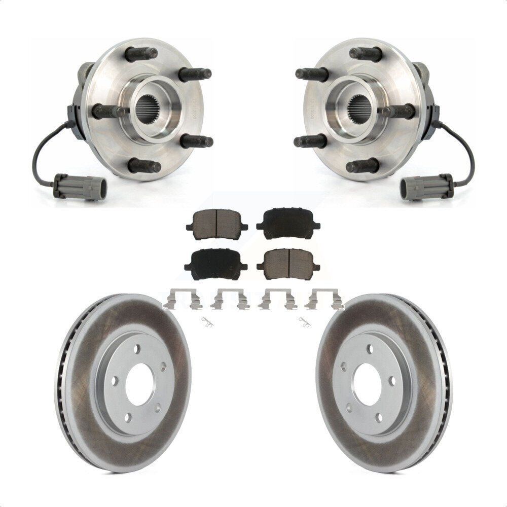Hub Bearing Assembly Coated Disc Brake Rotor And Pad Front Kit For Chevrolet HHR