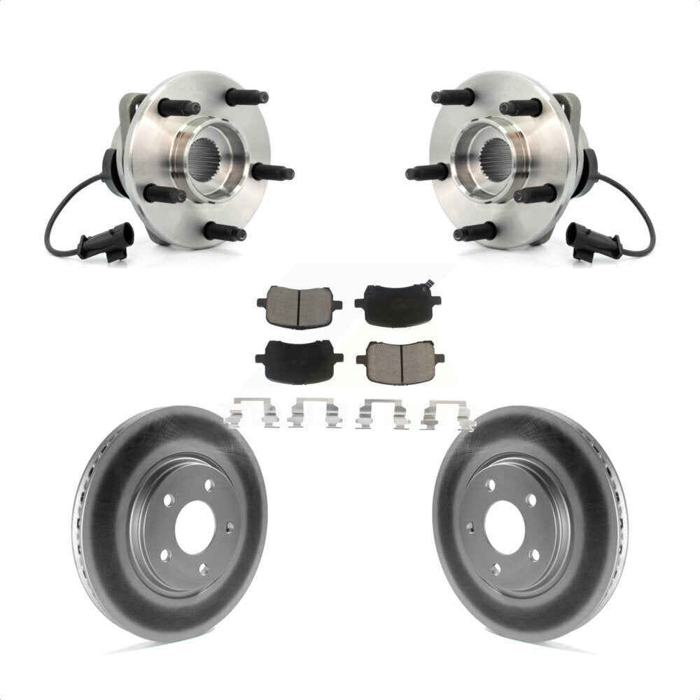 Hub Bearing Coated Brake Rotor Pad Front Kit For Chevrolet Malibu HHR Pontiac G6