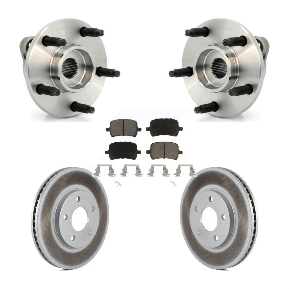 Hub Bearing Assembly Coated Disc Brake Rotor And Pad Front Kit For Chevrolet HHR