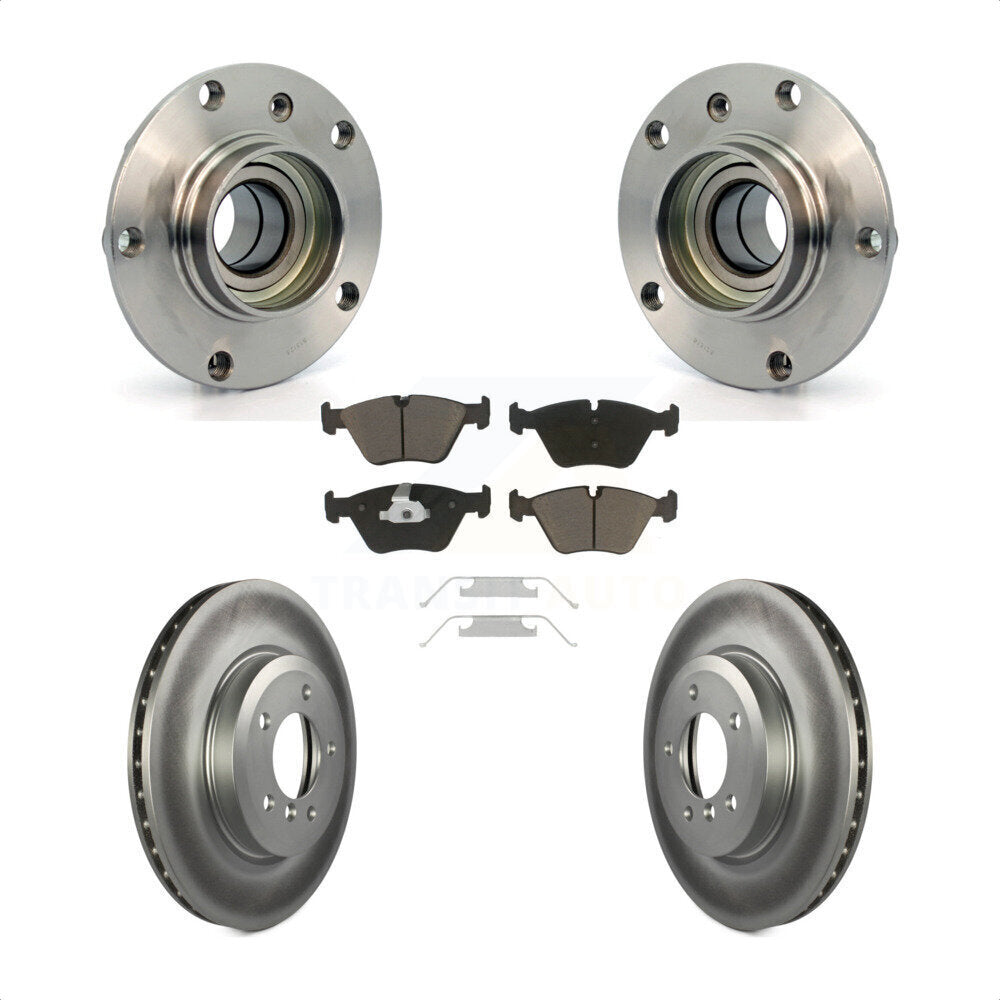 Hub Bearing Assembly Coated Disc Brake Rotor Pad Front Kit For BMW 330Ci Z4 330i
