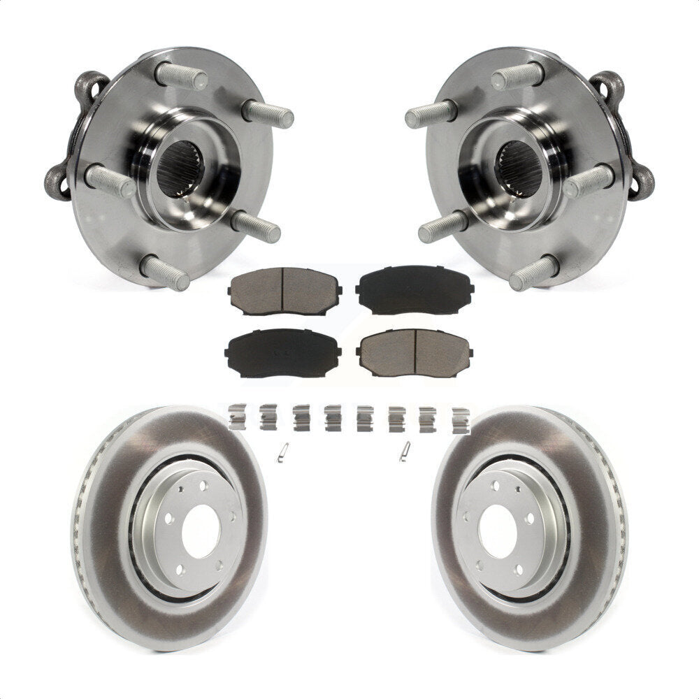 Hub Bearing Coat Brake Rotor Pad Front Kit For 2019-2023 Mazda CX-5 Turbocharged