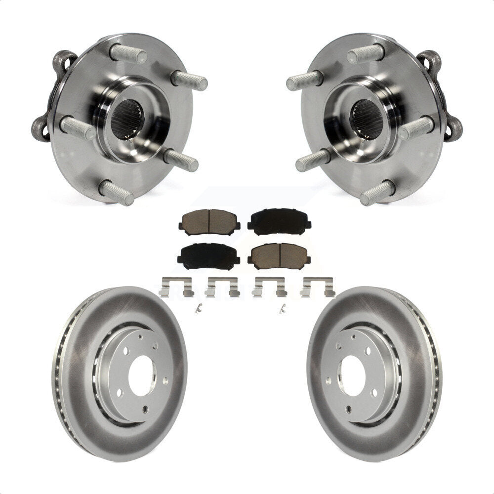 Hub Bearing Assembly Coated Disc Brake Rotors And Pads Front Kit For Mazda CX-5