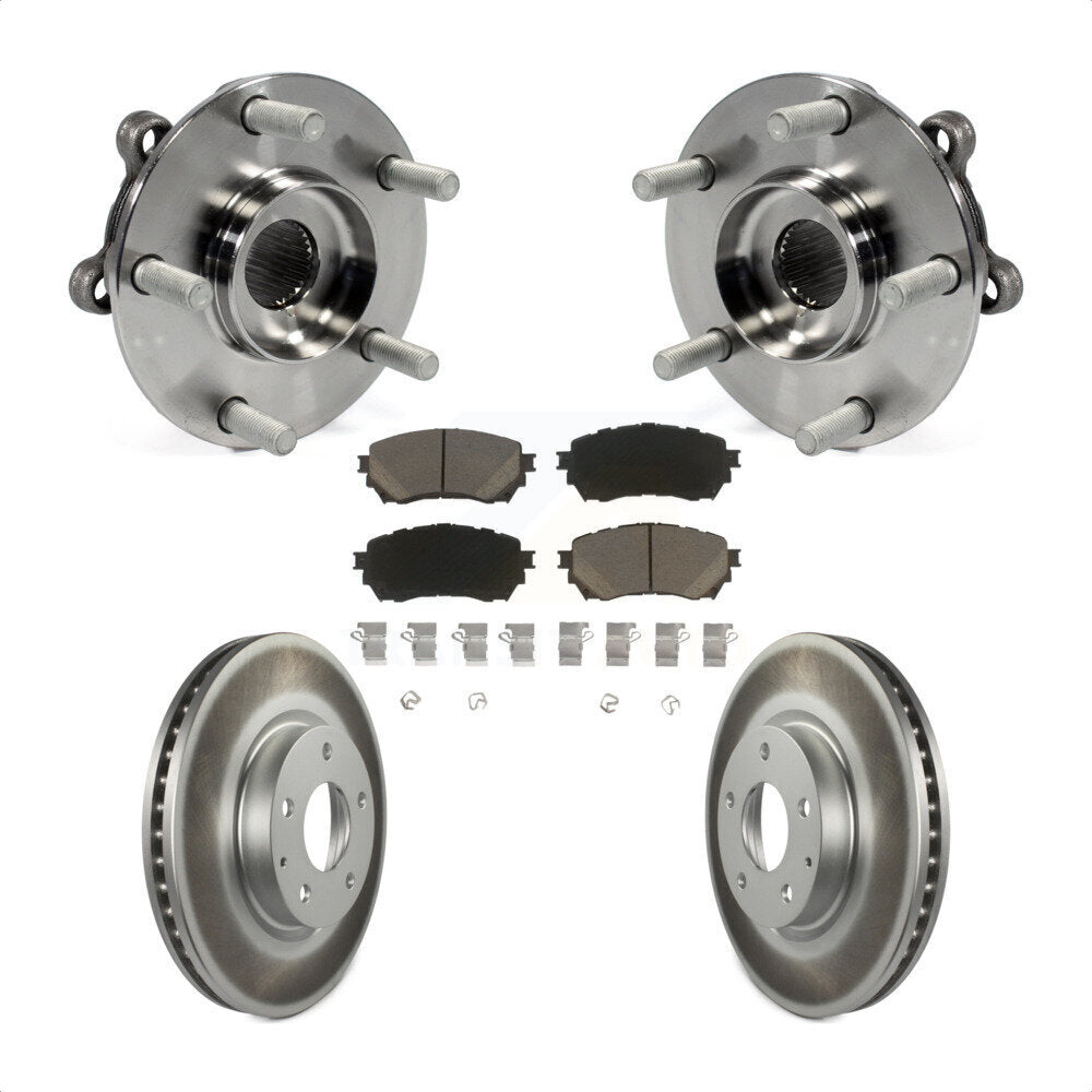 Hub Bearing Assembly Coated Disc Brake Rotors And Pads Front Kit For Mazda 6