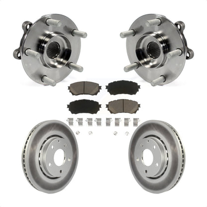 Hub Bearing Coat Brake Rotor Pad Front Kit For 19-21 Mazda 6 Naturally Aspirated