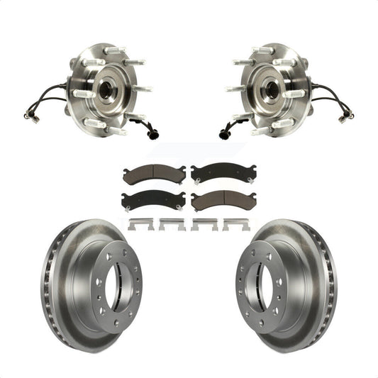 Hub Bearing Coat Brake Rotor Pad Front Kit For GMC Chevrolet Sierra 2500 HD 1500