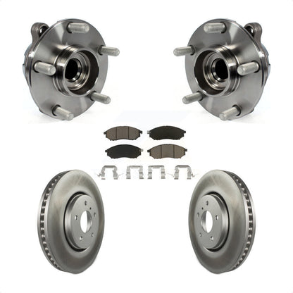 Hub Bearing Assembly Coated Brake Rotor Pad Front Kit For INFINITI FX35 FX37 RWD
