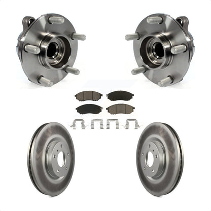Hub Bearing Coat Brake Rotor Pad Front Kit For INFINITI EX35 Nissan 370Z G35 M35