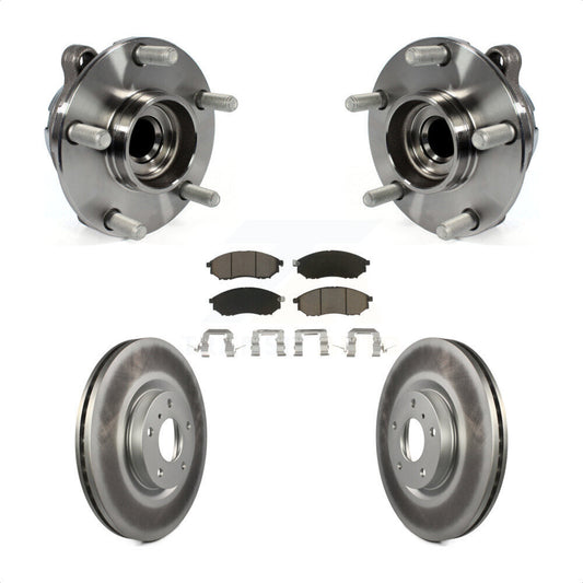 Hub Bearing Coat Brake Rotor Pad Front Kit For INFINITI EX35 Nissan 370Z G35 M35