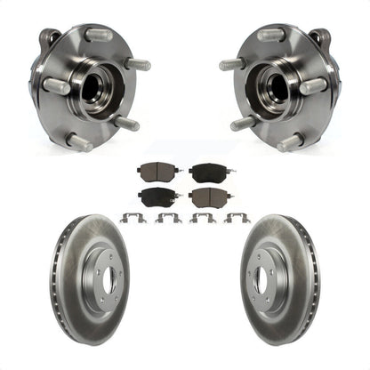 Hub Bearing Assembly Coated Disc Brake Rotor Pad Front Kit For INFINITI FX35 RWD