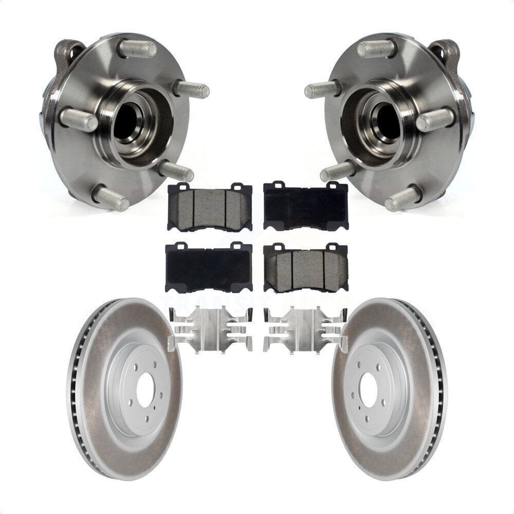 Hub Bearing Coat Brake Rotor Pads Front Kit For INFINITI Q50 G37 Nissan 370Z Q60