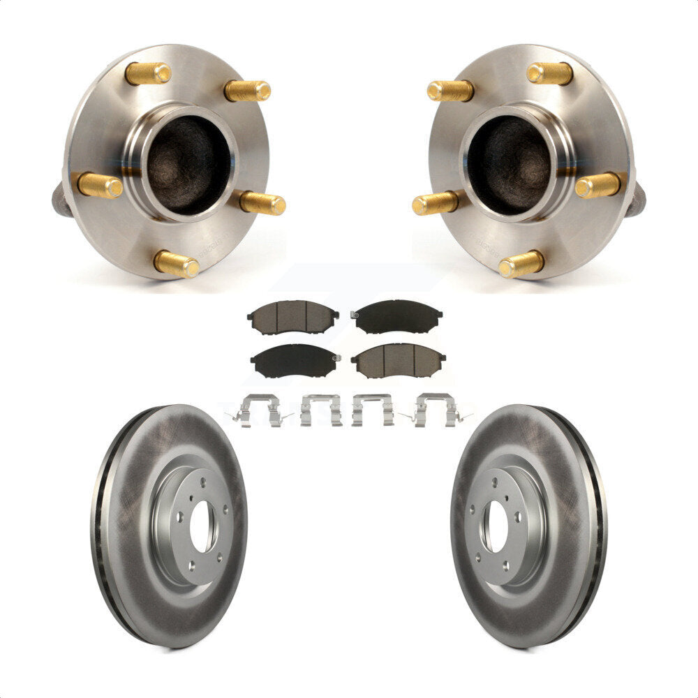 Hub Bearing Assembly Coat Brake Rotor Pad Front Kit For INFINITI G35 Nissan 350Z
