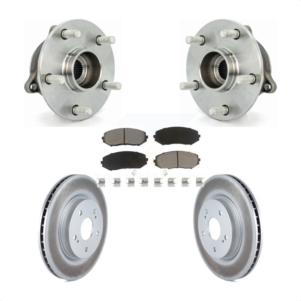 Hub Bearing Coated Brake Rotor & Pad Front Kit For 2006-2013 Suzuki Grand Vitara