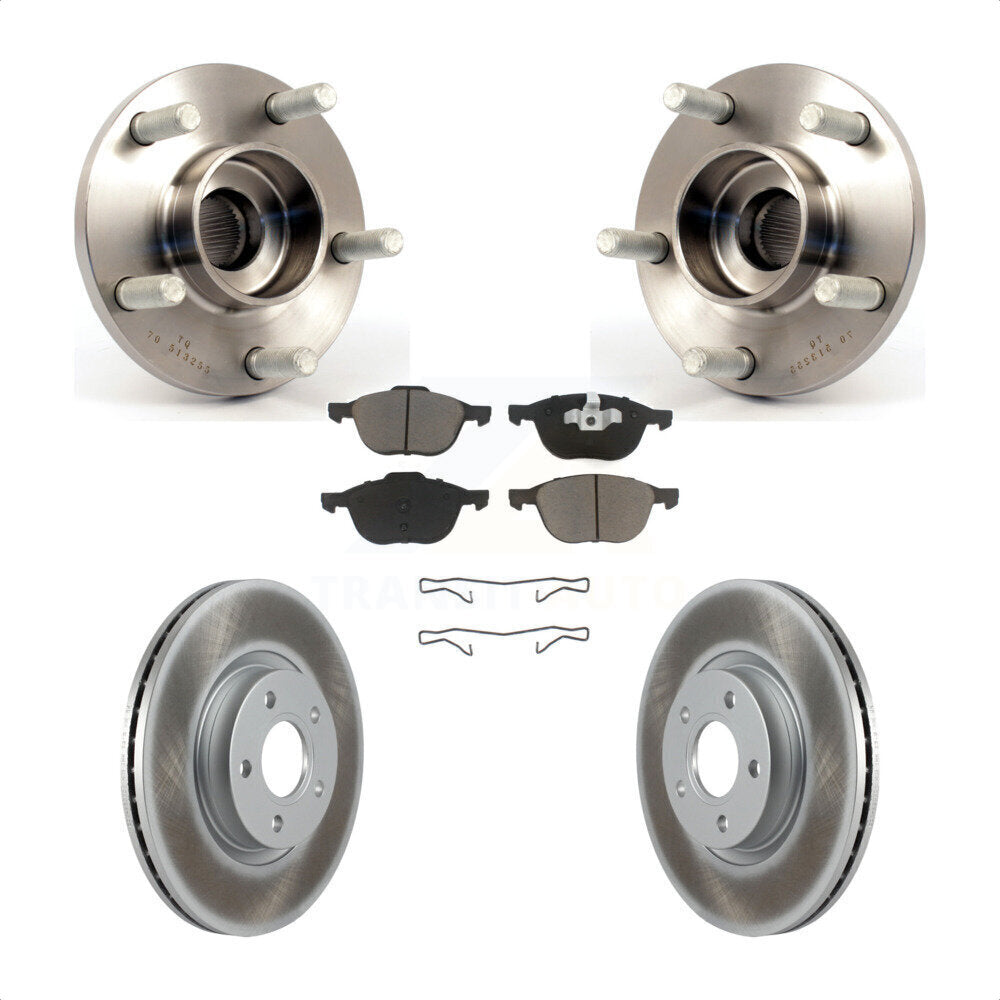 Hub Bearing Assembly Coated Brake Rotor Pads Front Kit For Volvo S40 C30 V50 C70