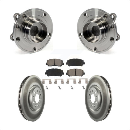 Hub Bearing Assembly Coated Disc Brake Rotor And Pads Front Kit For Chrysler 200