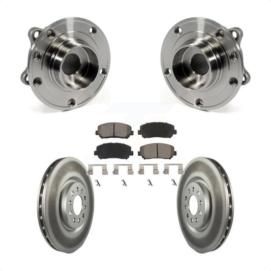 Hub Bearing Assembly Coated Disc Brake Rotor And Pads Front Kit For Chrysler 200