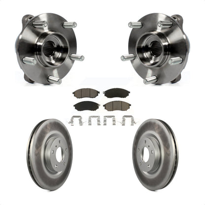 Hub Bearing Coated Brake Rotor Pad Front Kit For INFINITI G37 EX35 G35 QX50 QX70