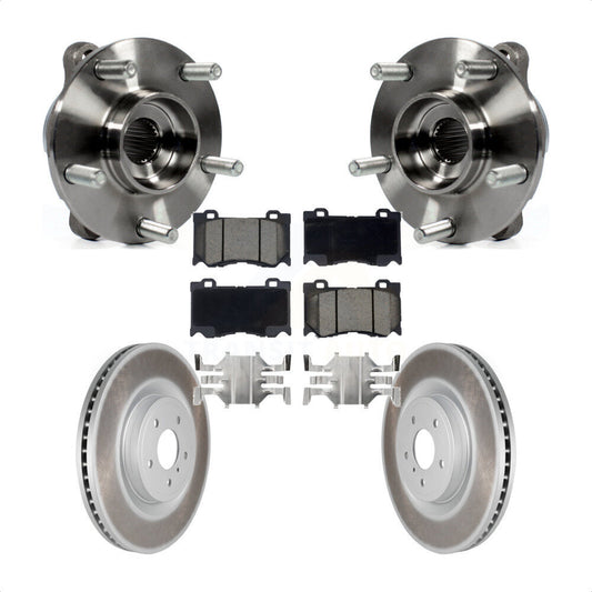 Hub Bearing Coated Brake Rotor Pads Front Kit For INFINITI Q50 Q60 M37 FX50 QX70