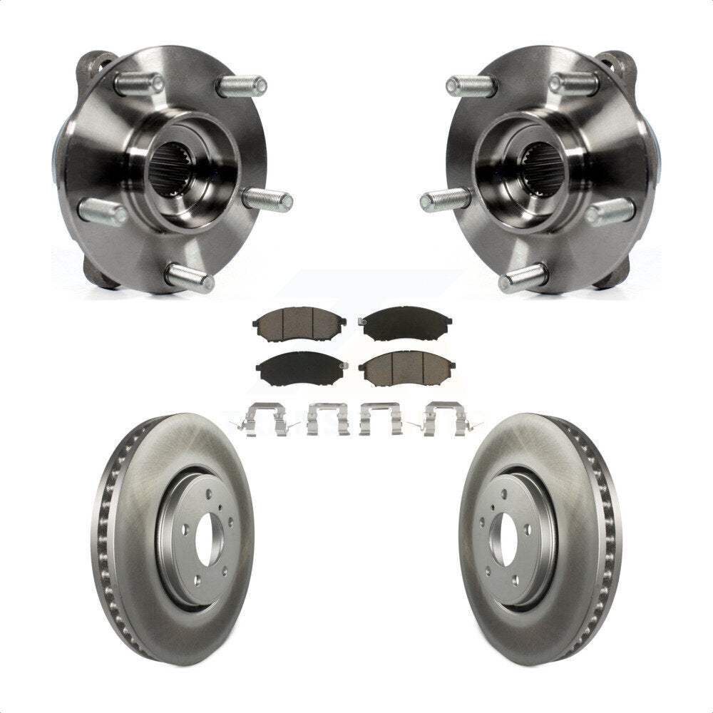 Hub Bearing Assembly Coat Brake Rotor Pads Front Kit For INFINITI FX35 FX37 FX45