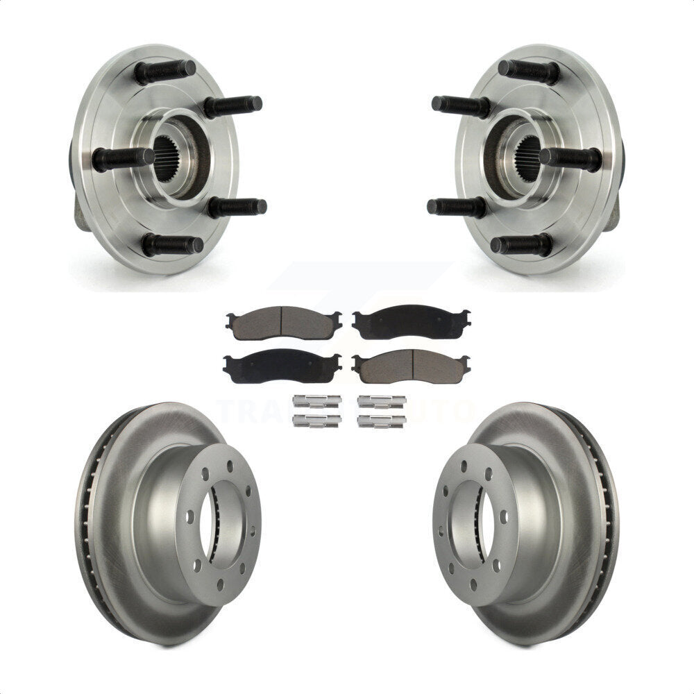 Hub Bearing Coat Brake Rotor Pads Front Kit For Dodge Ram 1500 With 5 Lug Wheels