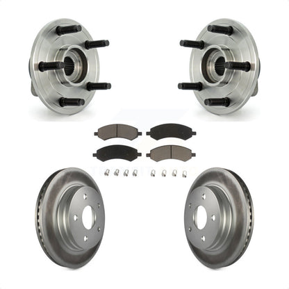 Hub Bearing Coat Brake Rotor Pads Front Kit For Dodge Ram 1500 With 5 Lug Wheels
