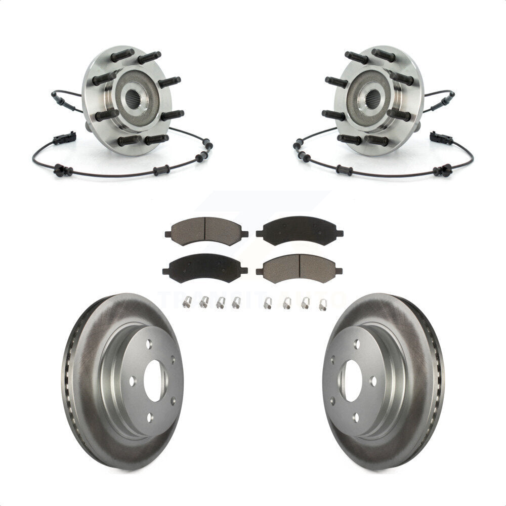 Hub Bearing Coat Brake Rotor Pads Front Kit For Dodge Ram 1500 With 8 Lug Wheels