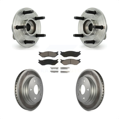 Hub Bearing Coat Brake Rotor Pads Front Kit For Dodge Ram 1500 With 5 Lug Wheels