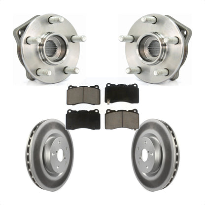 Hub Bearing Coated Brake Rotor & Pads Front Kit For 2014 Subaru WRX Limited Base