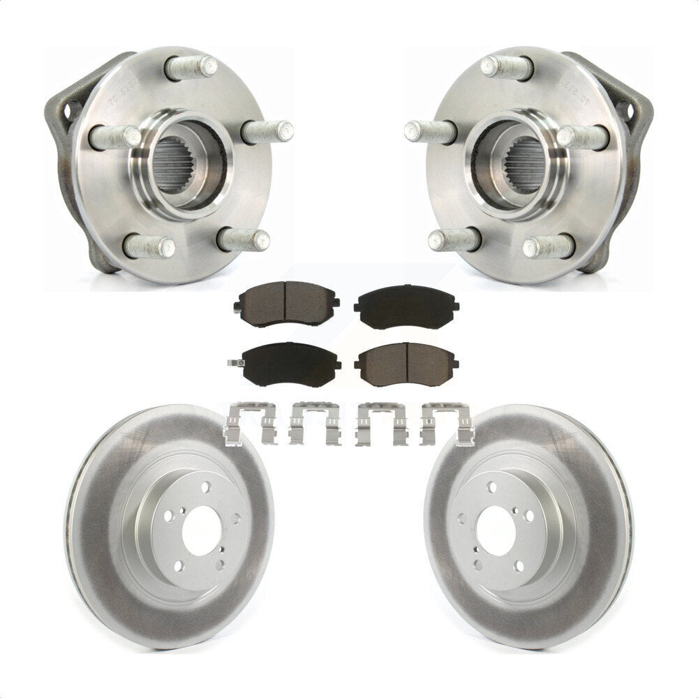 Hub Bearing Coat Brake Rotor Pad Front Kit For Subaru Outback Impreza Legacy WRX