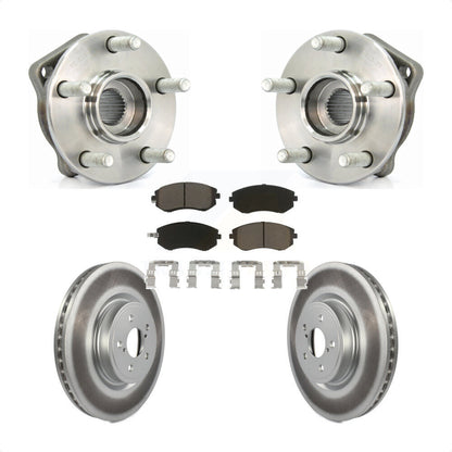 Hub Bearing Assembly Coated Disc Brake Rotor And Pad Front Kit For Subaru Legacy