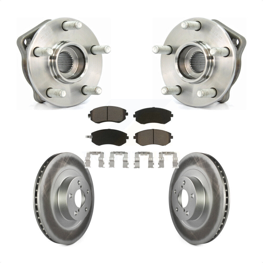 Hub Bearing Coated Disc Brake Rotor Pad Front Kit For 2005 Subaru Outback Legacy