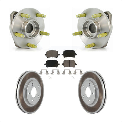 Hub Bearing Coated Brake Rotor And Pad Front Kit For Chevrolet Malibu Pontiac G6
